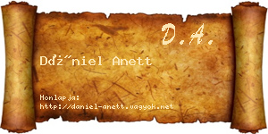 Dániel Anett névjegykártya