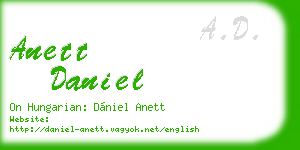 anett daniel business card