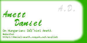anett daniel business card